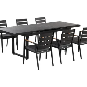 Tuinset 6-zitter VALCANETTO/TAVIANO Metaal Zwart