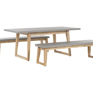 Tuinset met banken 6-zitter ORIA Beton Grijs