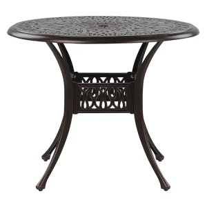 Tuintafel voor 4 ANCONA 90 cm 90 cm Metaal Donkerbruin