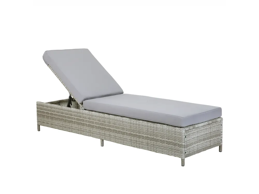 Ligstoel met kussen TURIN Grijs