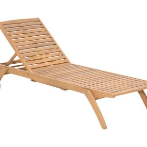 Ligstoel CESANA Acaciahout Lichtbruin