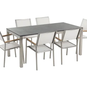 Tuintafelset Steen Wit GROSSETO