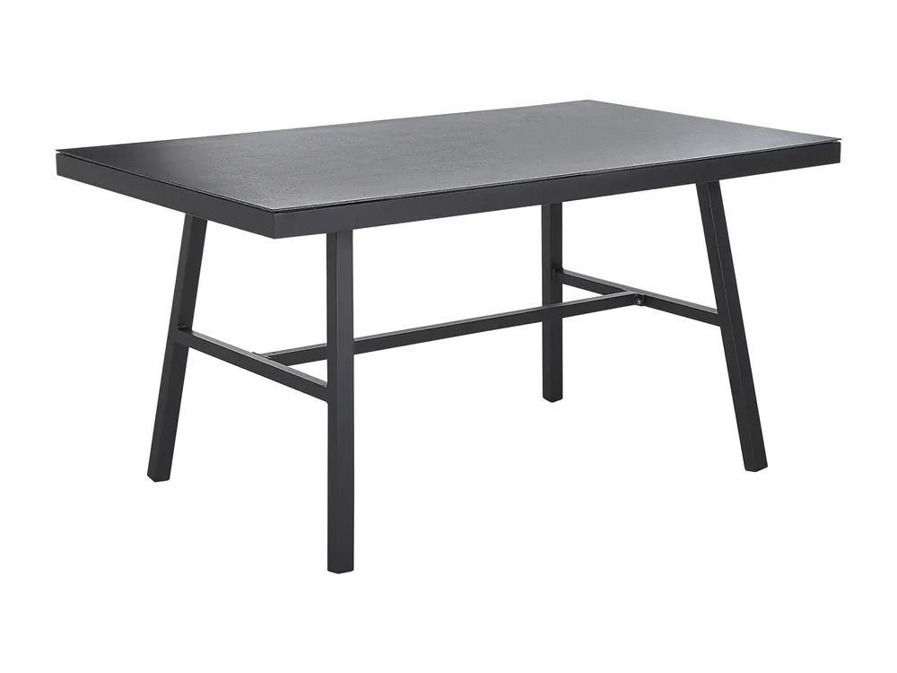 Tuin eettafel CANETTO 150 cm 90 cm Glas Zwart