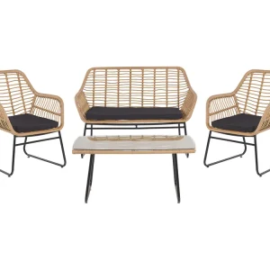 Loungeset met tafel 4-zitter MINORI Beige