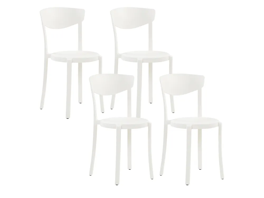 Set van 4 tuinstoelen VIESTE Wit