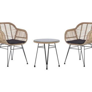 Bistroset met kussens TROPEA II Natuurlijk