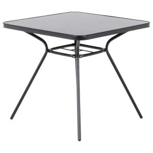 Bistrotafel LIVO 80 cm 80 cm Glas Zwart