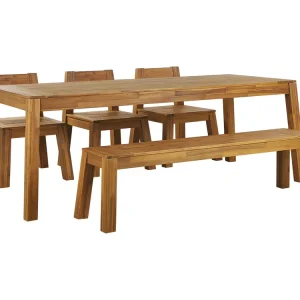 Tuinset 6-zitter LIVORNO Acaciahout Bruin