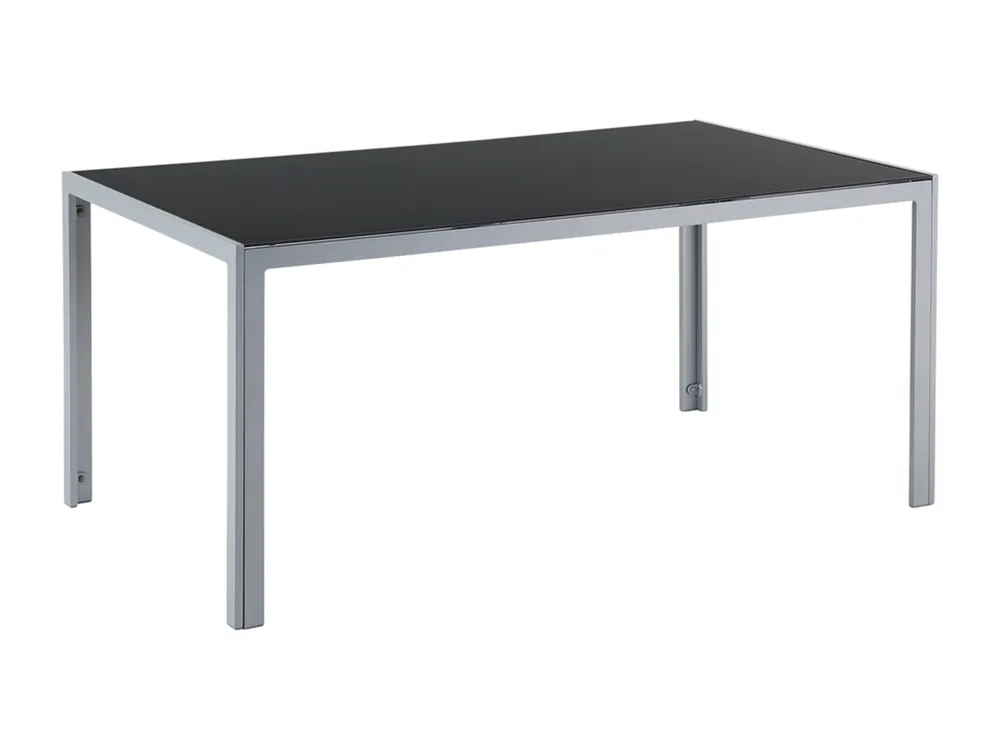 Tuin eettafel CATANIA 160 cm 91 cm Glas Zwart