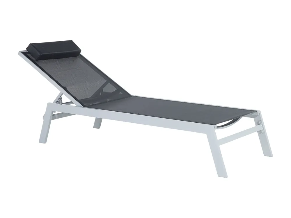 Ligstoel CATANIA Metaal Zwart