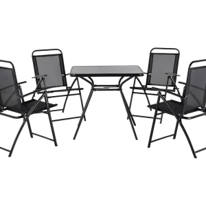 Tuinset 4-zitter LIVO Metaal Zwart