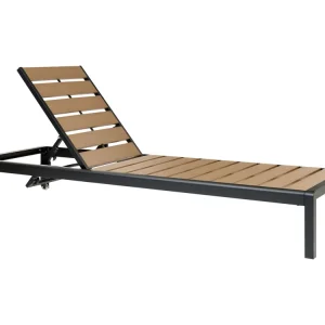 Ligstoel NARDO Metaal Bruin/zwart