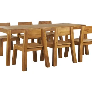 Tuinset 6-zitter LIVORNO Acaciahout Bruin