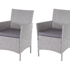 3-2-1-1 Polyrotan set Hamar,grijs, antraciet kussens