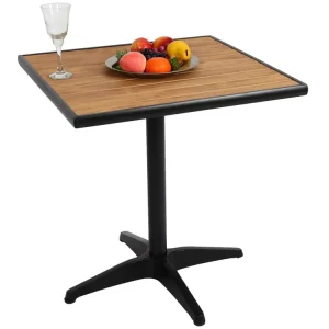 Tuintafel MCW-J95,zwart, teak bruin