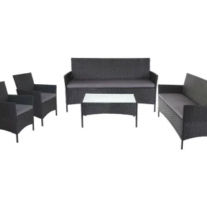 3-2-1-1 Polyrotan set Hamar,antraciet, antraciet kussens