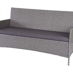 3-zits polyrotan tuinbank Hamar,grijs, antraciet kussens