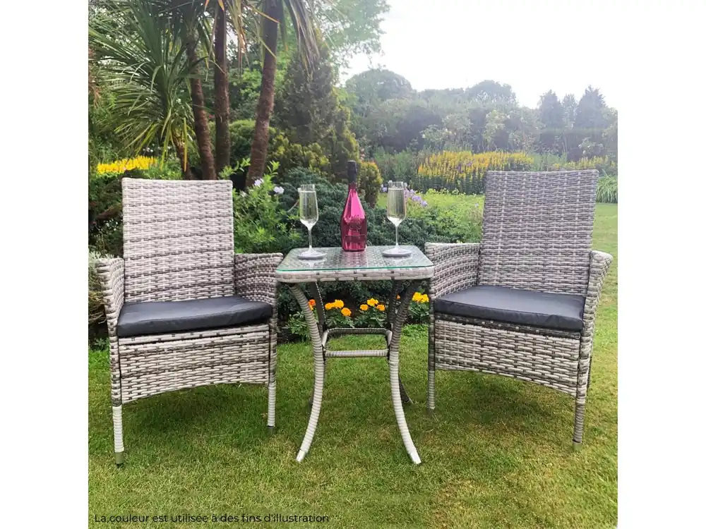 Jard?- Bistroset - Grijs - 3-delig