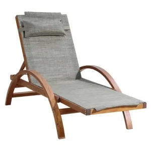 Ligstoel voor in de tuin van hout Naari - Comfortabel en elegant