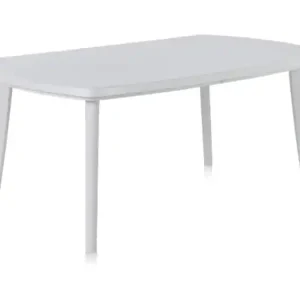 Uitschuifbare witte tafel 4 tot 8 personen ATLANTICA 170x90x73