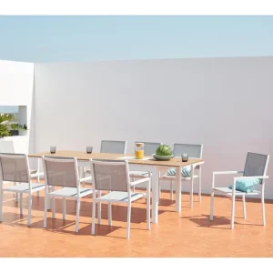 Tuinset 8 plaatsen van aluminium MADEIRA