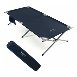 Veldbed, inklapbaar, XXL, 214,5 x 106 cm, campingbed met zijzak, draagbare campingligstoel, belastbaar tot 150 kg, klapbed voor camping, strand ZB33141