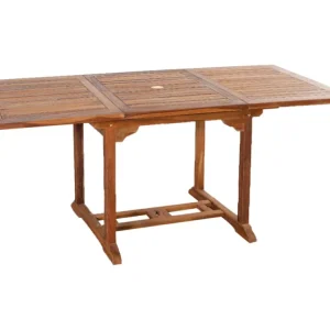 Tuinset 6 plaatsen van geolied teakhout LUBOK met afwerkingen in messing