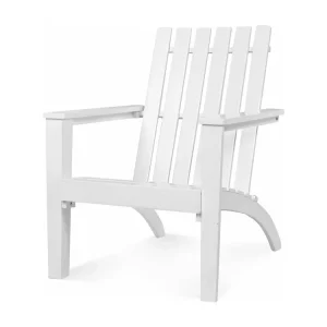 Adirondack Adirondack Chair van acaciahout, tuinstoel, belastbaar tot 160 kg, voor tuin, terras (wit)AB92824