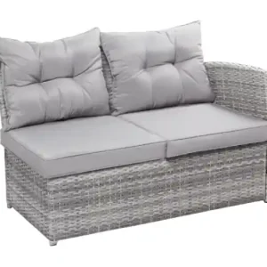 Loungeset 6 plaatsen grijs VIANA - Elegante en praktische ontspanningsruimte