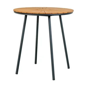 Cleveland caf?? tafel ?70cm buitenshuis teak,zwart.