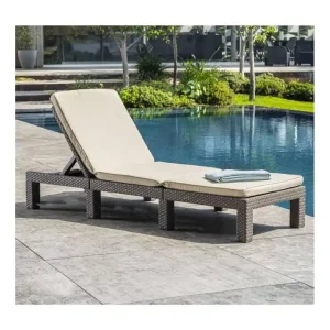 Ligbed met kussen Daytona cappuccinokleurig