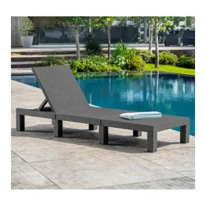 Ligbed met kussen Jaipur grafietkleurig