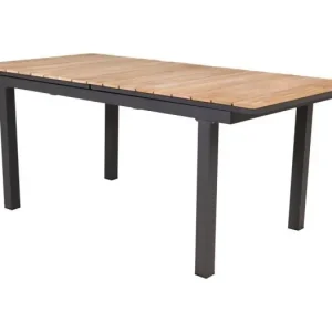 Mexico eettafel tuin incl. extra blad 180, 240 cm zwart, natuur.