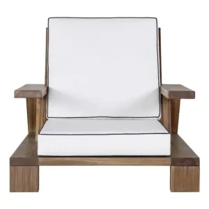 Daria leunstoel tuin incl. kussen wit.