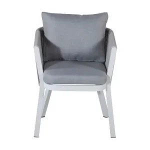 Virya tuinstoel incl. kussen witgrijs.