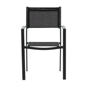 Copacabana tuinstoel stapelbaar zwart.