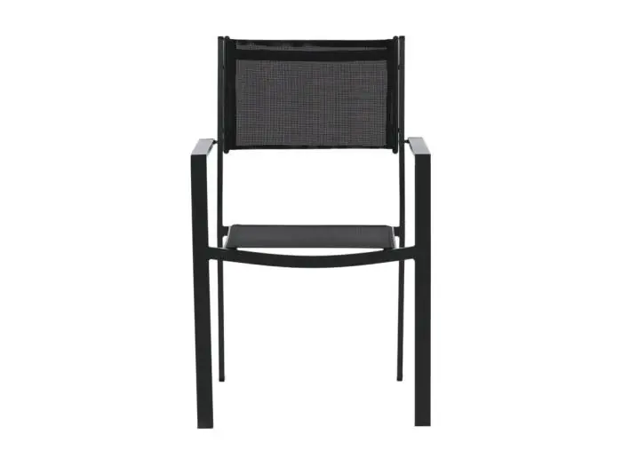 Copacabana tuinstoel stapelbaar zwart.