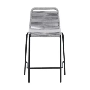 Lindos tuin barstoel stapelbaar lichtgrijs.