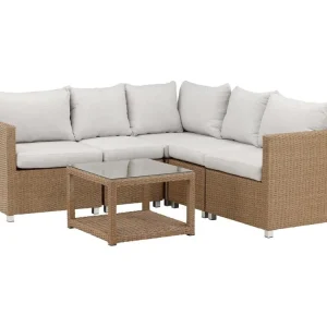 Vamos loungeset 2 delen zandkleurig,naturel.