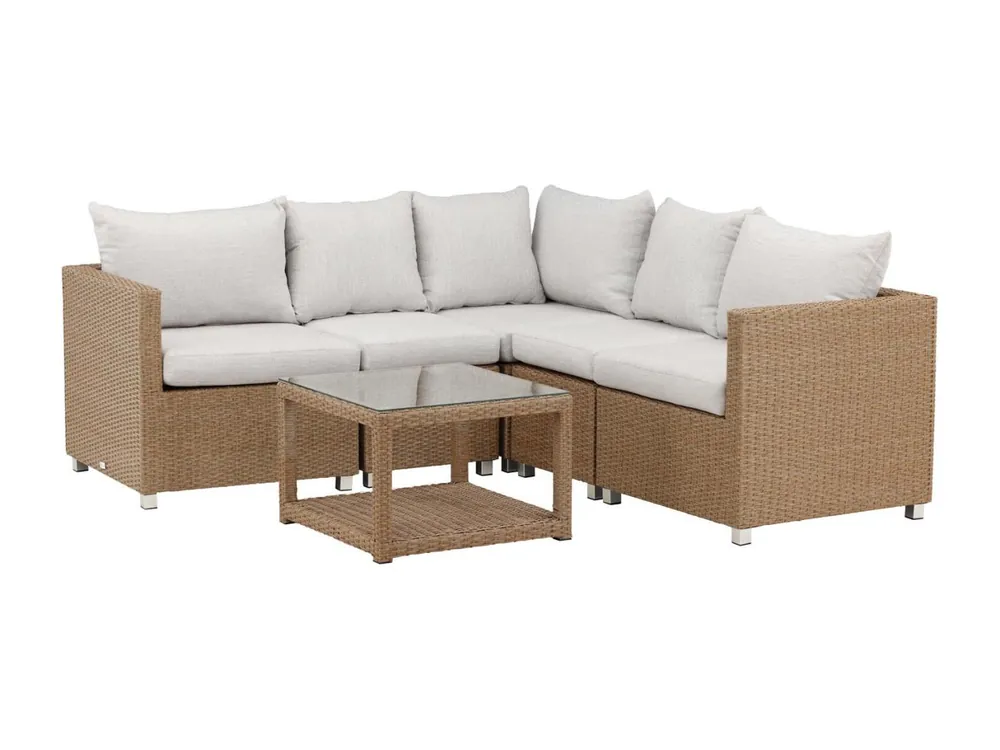 Vamos loungeset 2 delen zandkleurig,naturel.