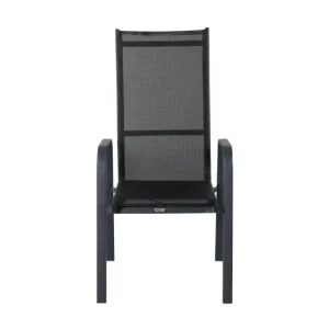 Copacabana tuinstoel stapelbaar zwart.