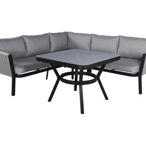 Virya loungeset 2 delen grijs,zwart.