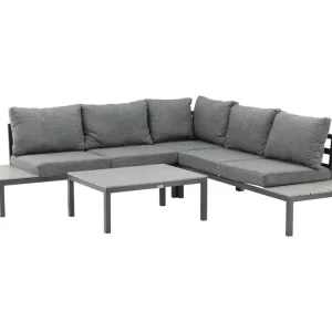 Odense loungeset 2 delen grijs,zwart.