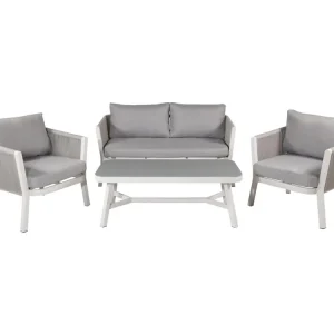 Virya tuinmeubelset 4 delen grijs, wit.