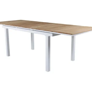 Mexico eettafel tuin incl. extra blad 160, 240 cm wit, natuur.