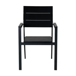 Levels tuinstoel stapelbaar zwart.