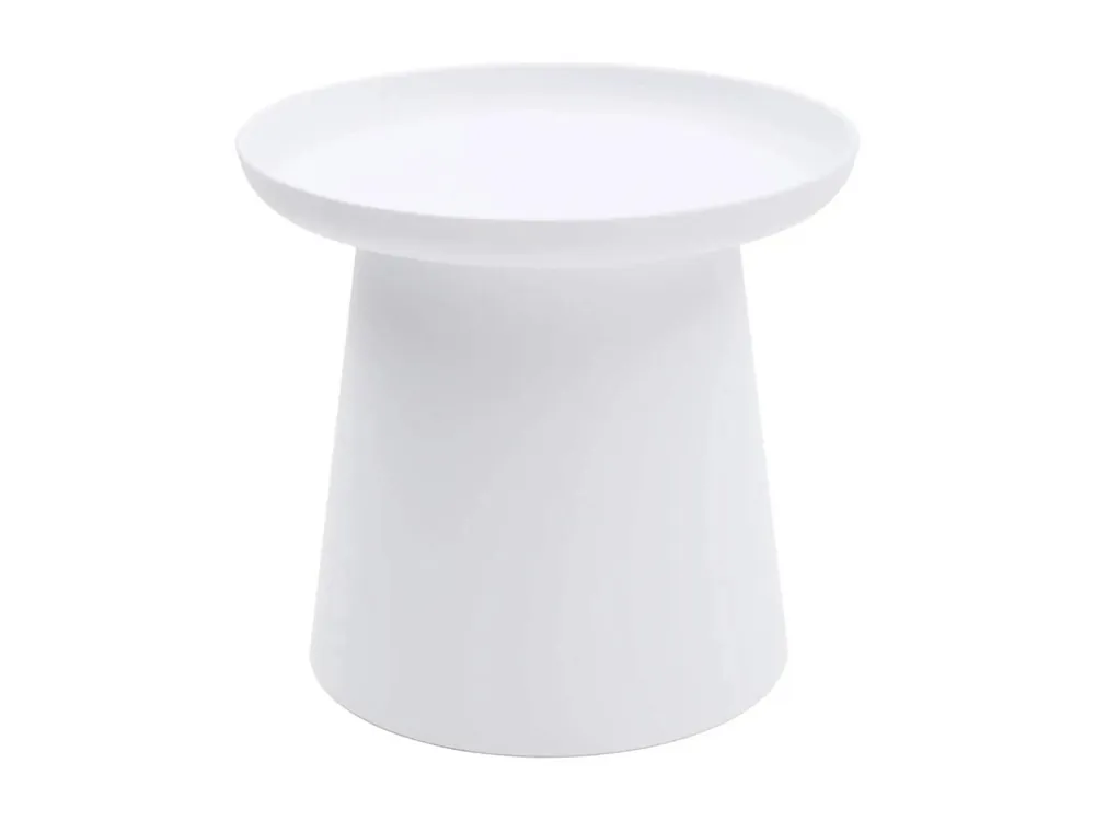 Ronde polypropyleen salontafel, Wit, 50x50x46 cm - IBIZA