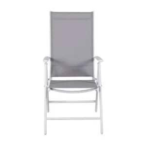 Break tuinstoel 5 pos. instelbaar witgrijs.