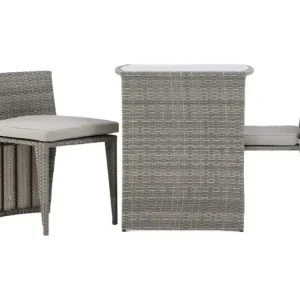 Savanna loungemeubel setjes 3 delen grijs.