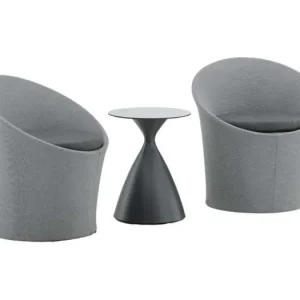 Spoga loungemeubel setjes 3 delen zwart,grijs.